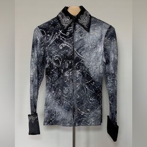 Horseback Riding Western Showing Long Sleeve Zip Up (Size: Small)
